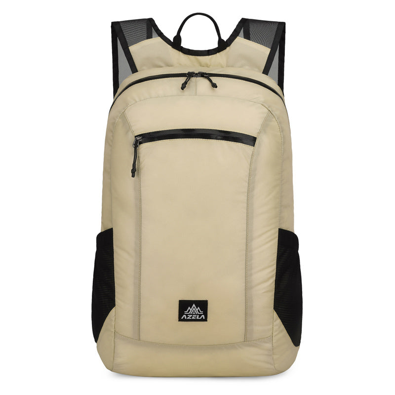 AZELA Lightweight Hiking Backpack, White Outdoor Travel Daypack With Multiple Pockets, Breathable Mesh Straps, Durable Casual Backpack For Men Women Camping Trekking