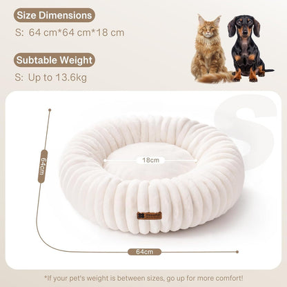 MEWOOFUN Calming Donut Pet Bed