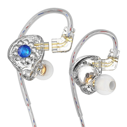 Private Model Q3Pro Wired In-ear Music Headset Plug Diamond-embedded Singing Anchor