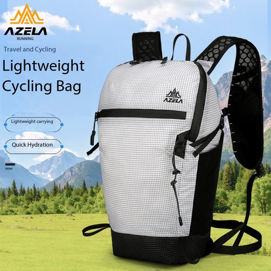 AZELA Grid Pattern Lightweight Hiking Backpack, Breathable Mesh Outdoor Backpack For Trekking, Camping, Travel, Sports