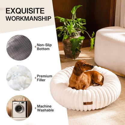 MEWOOFUN Calming Donut Pet Bed