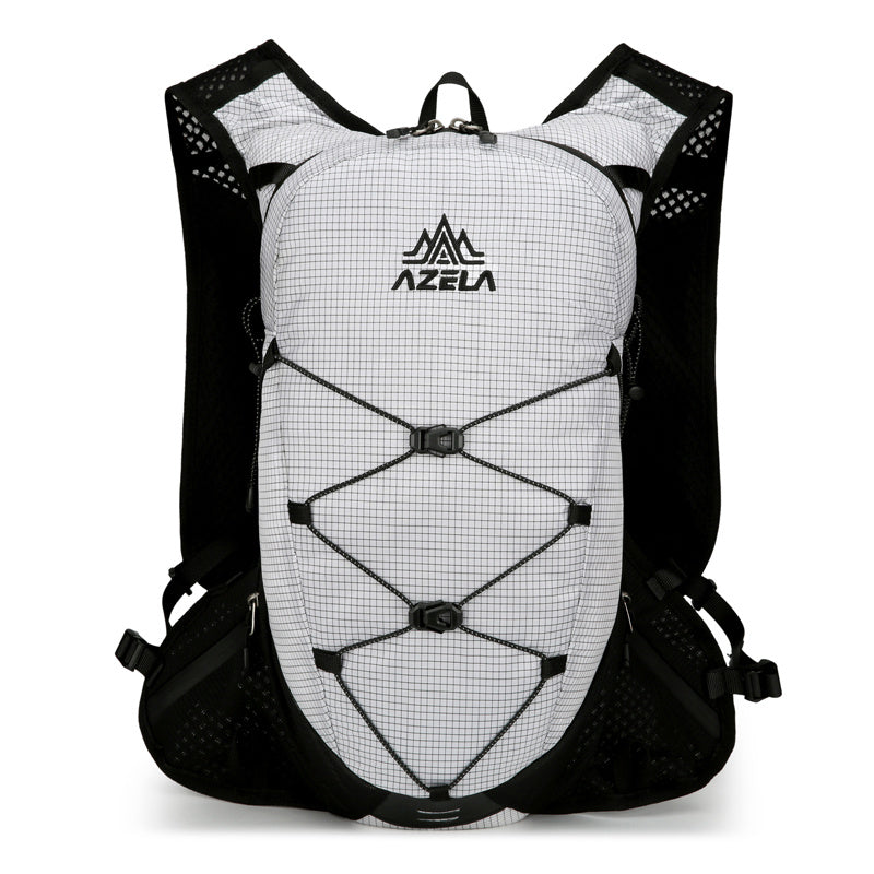 AZELA Grid Pattern Lightweight Hiking Backpack, Breathable Mesh Outdoor Sports Backpack For Trail Running, Camping, Travel
