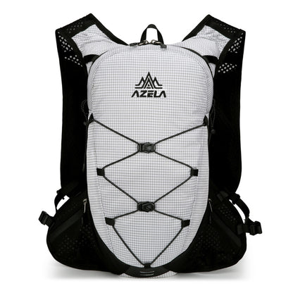 AZELA Grid Pattern Lightweight Hiking Backpack, Breathable Mesh Outdoor Sports Backpack For Trail Running, Camping, Travel