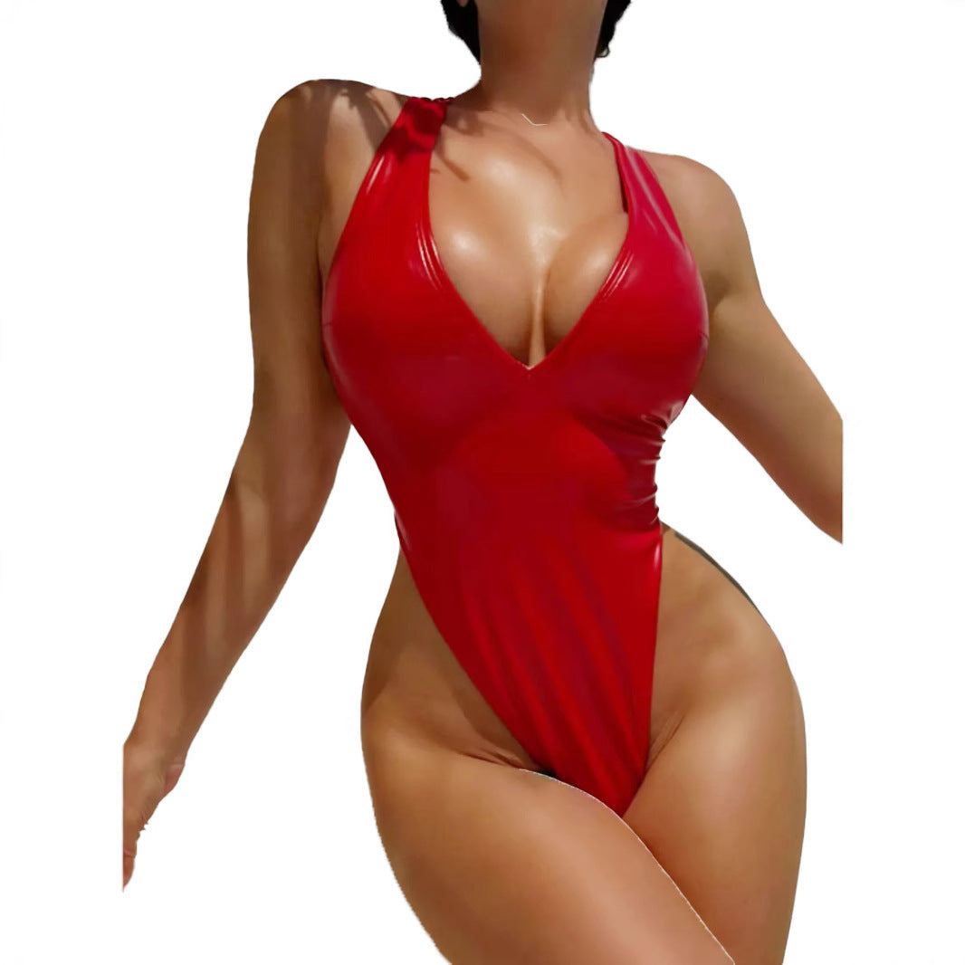 Sexy Tight Backless High Waist Jumpsuit Women's Sleeveless Sling