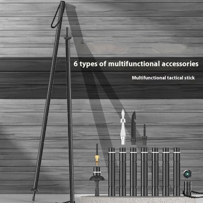 Outdoor Supplies Multi-set Function Alpenstock Alloy Self-defense Equipment Tactical Stick